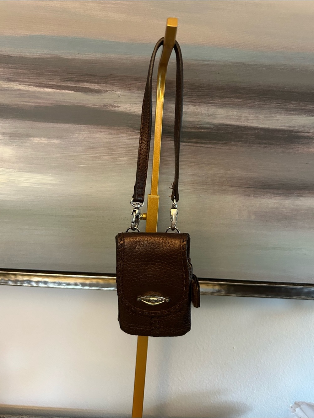 Brown VINTAGE Mini Bag Wrislet 4x3